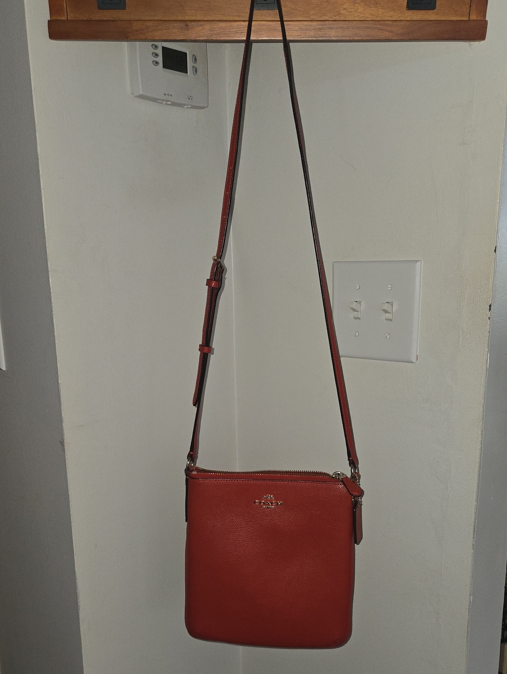 Pebbled Orange Coach Crossbody